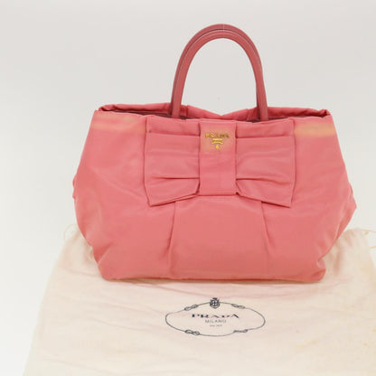 Prada Hand Bag Nylon Pink  40050