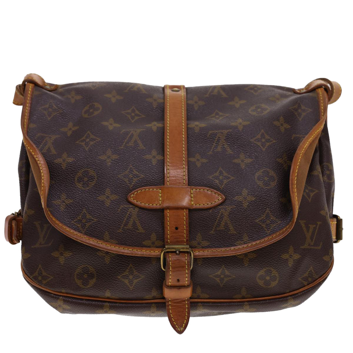 LOUIS VUITTON Monogram Saumur 30 Shoulder Bag M42256 LV 40092
