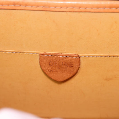 Celine Macadam Canvas Shoulder Bag PVC Leather Brown  40101