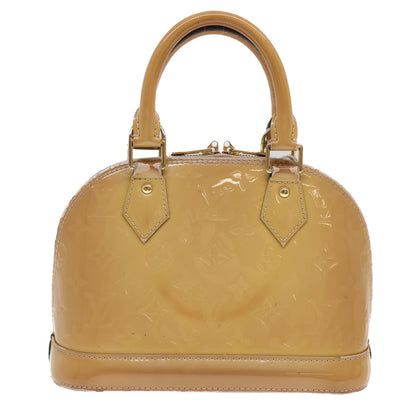 LOUIS VUITTON Monogram Vernis Alma BB Hand Bag Beige Dunne M90175 LV 40127