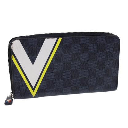 LOUIS VUITTON Damier Cobalt Zippy Organizer Long Wallet N64014 LV 40152