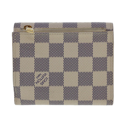 LOUIS VUITTON Damier Azur Portefeuille Anais Trifold Wallet N63241 LV 40180