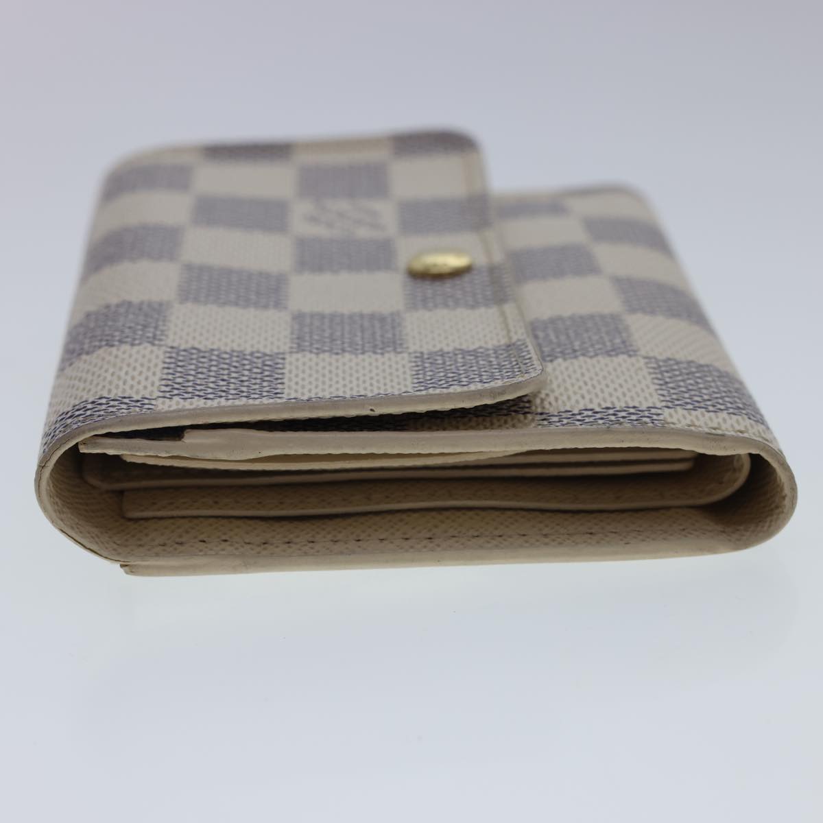 LOUIS VUITTON Damier Azur Portefeuille Anais Trifold Wallet N63241 LV 40180