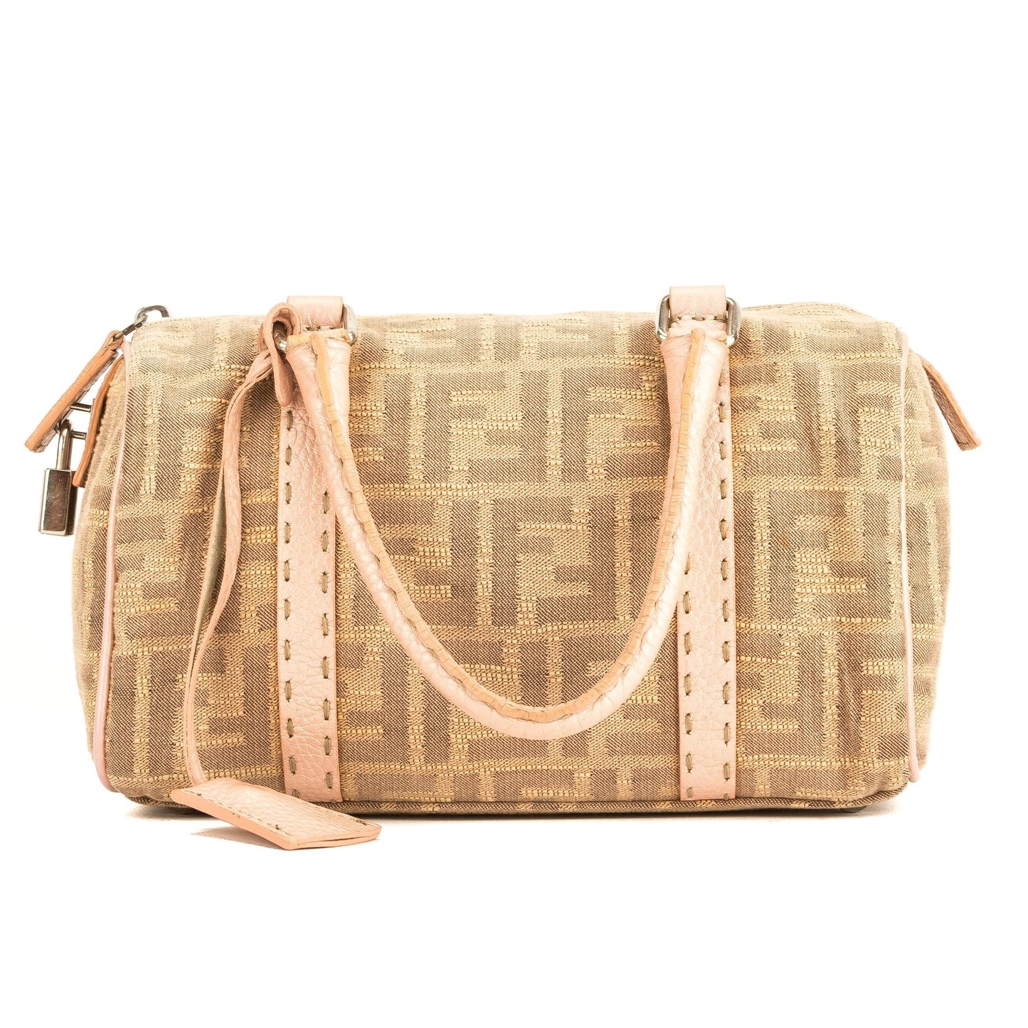 Fendi Pink Selleria Zucca Mini Boston (4018015)