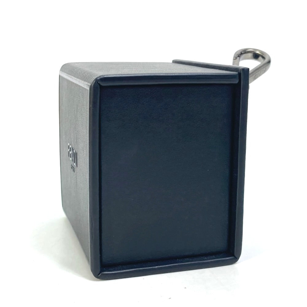 FENDI key ring 7AR894 leather black Mini box MINIBOX Women
