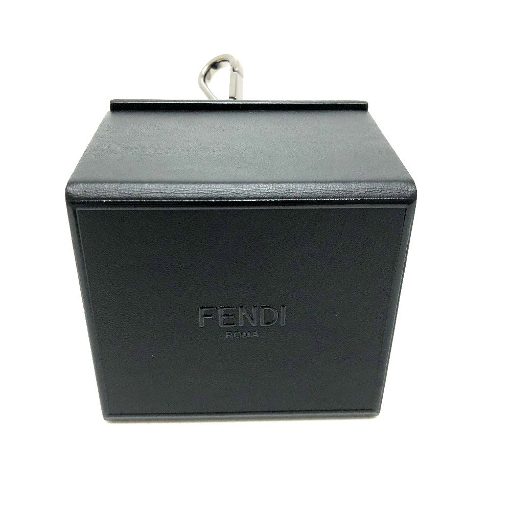 FENDI key ring 7AR894 leather black logo/accessories mini box Women