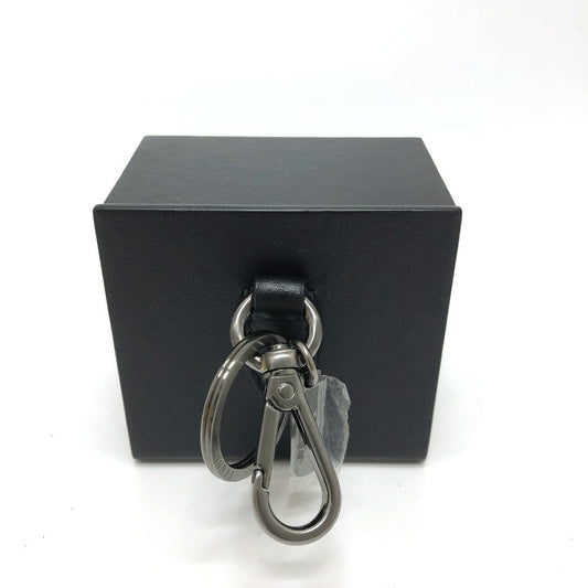 FENDI key ring 7AR894 leather black logo/accessories mini box Women