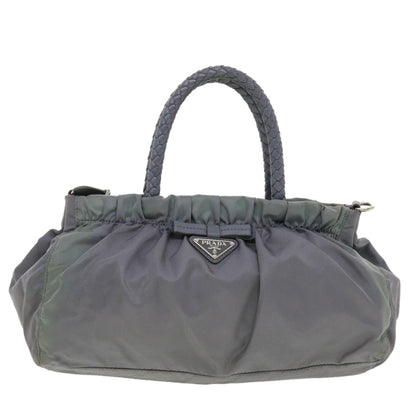 Prada Hand Bag Nylon 2way Gray  40251