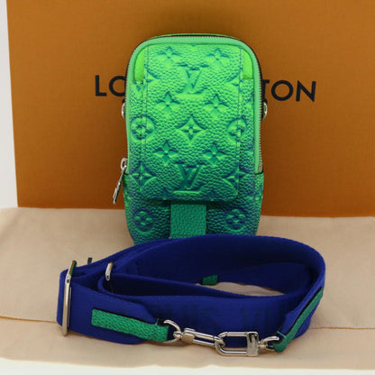 LOUIS VUITTON Taurillon Illusion Double Phone Pouch Shoulder Bag M81223 40261A