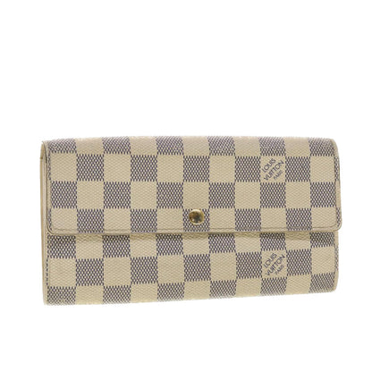 LOUIS VUITTON Damier Azur Portefeuille Sarah Long Wallet N63208 LV 40267