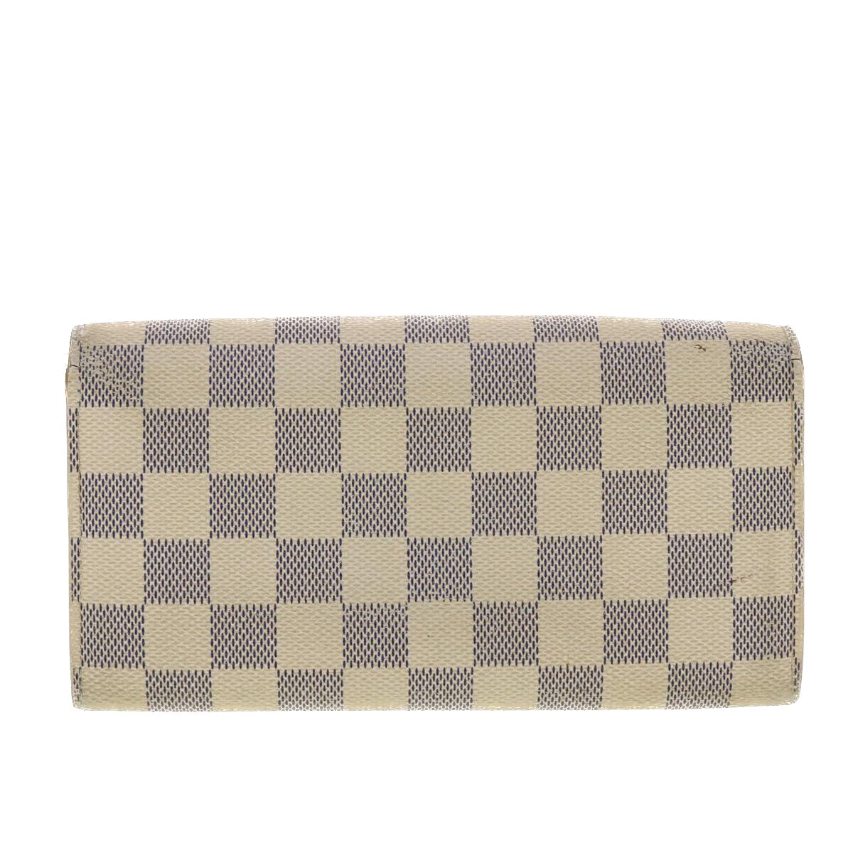LOUIS VUITTON Damier Azur Portefeuille Sarah Long Wallet N63208 LV 40267