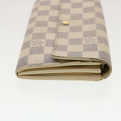 LOUIS VUITTON Damier Azur Portefeuille Sarah Long Wallet N63208 LV 40267