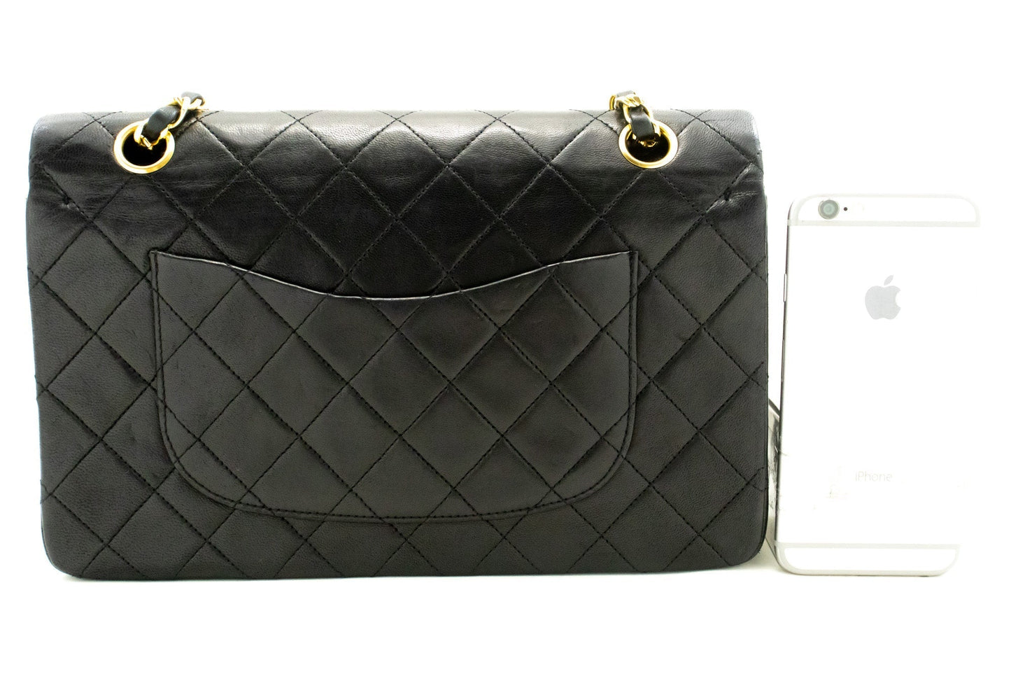 Chanel Classic Double New " Chain Shoulder Bag Black Lambskin