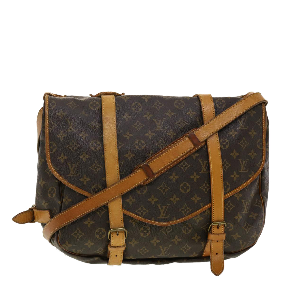 LOUIS VUITTON Monogram Saumur 43 Shoulder Bag M42252 LV 40297