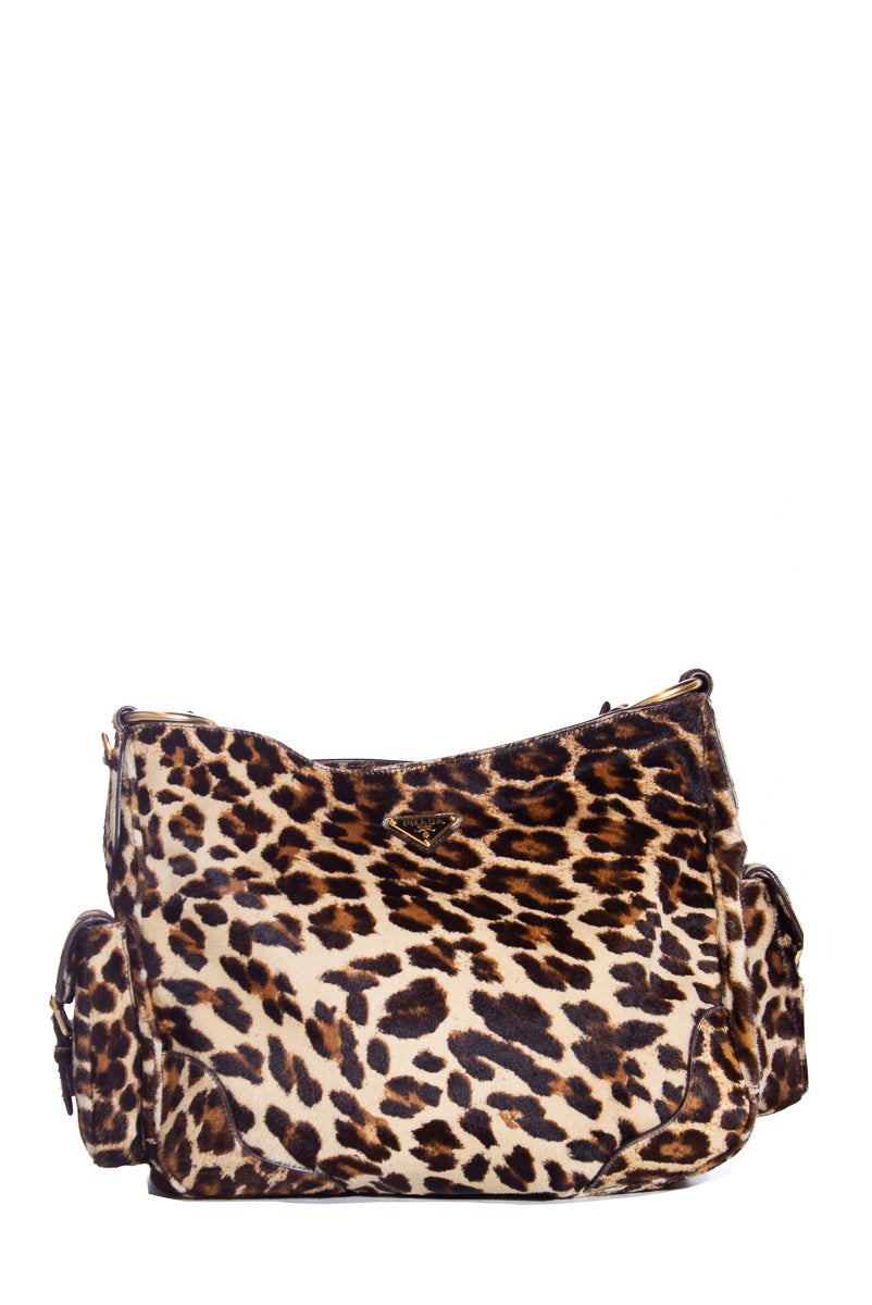 Prada Leopard Cavallino Pony Hair HandBag