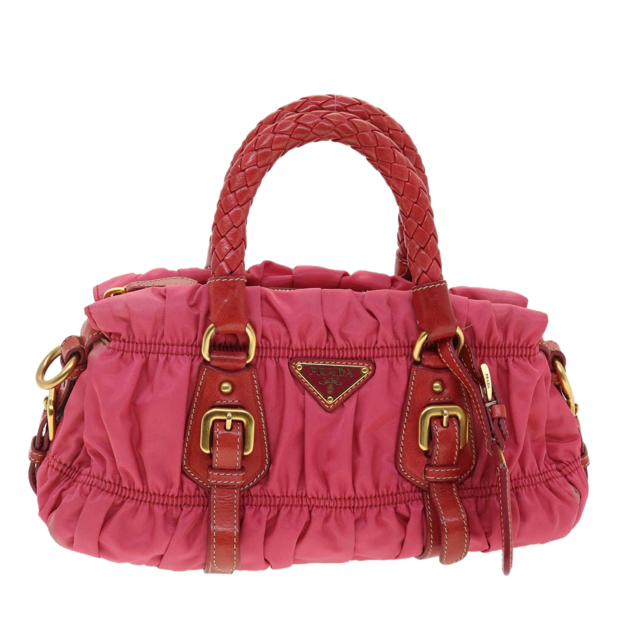 Prada Hand Bag Nylon 2way Pink  40325