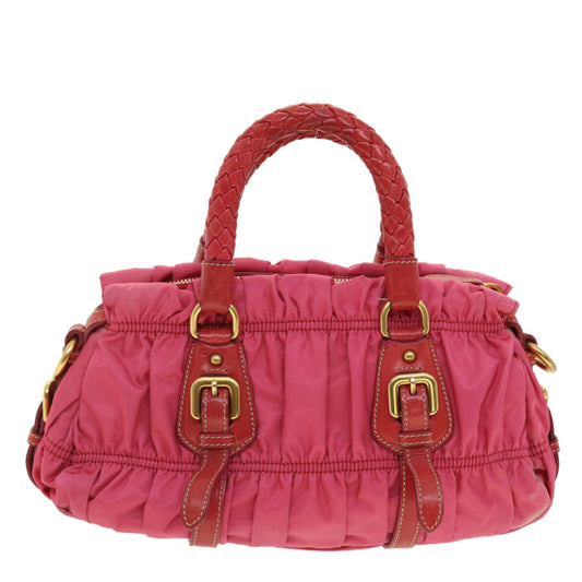 Prada Hand Bag Nylon 2way Pink  40325