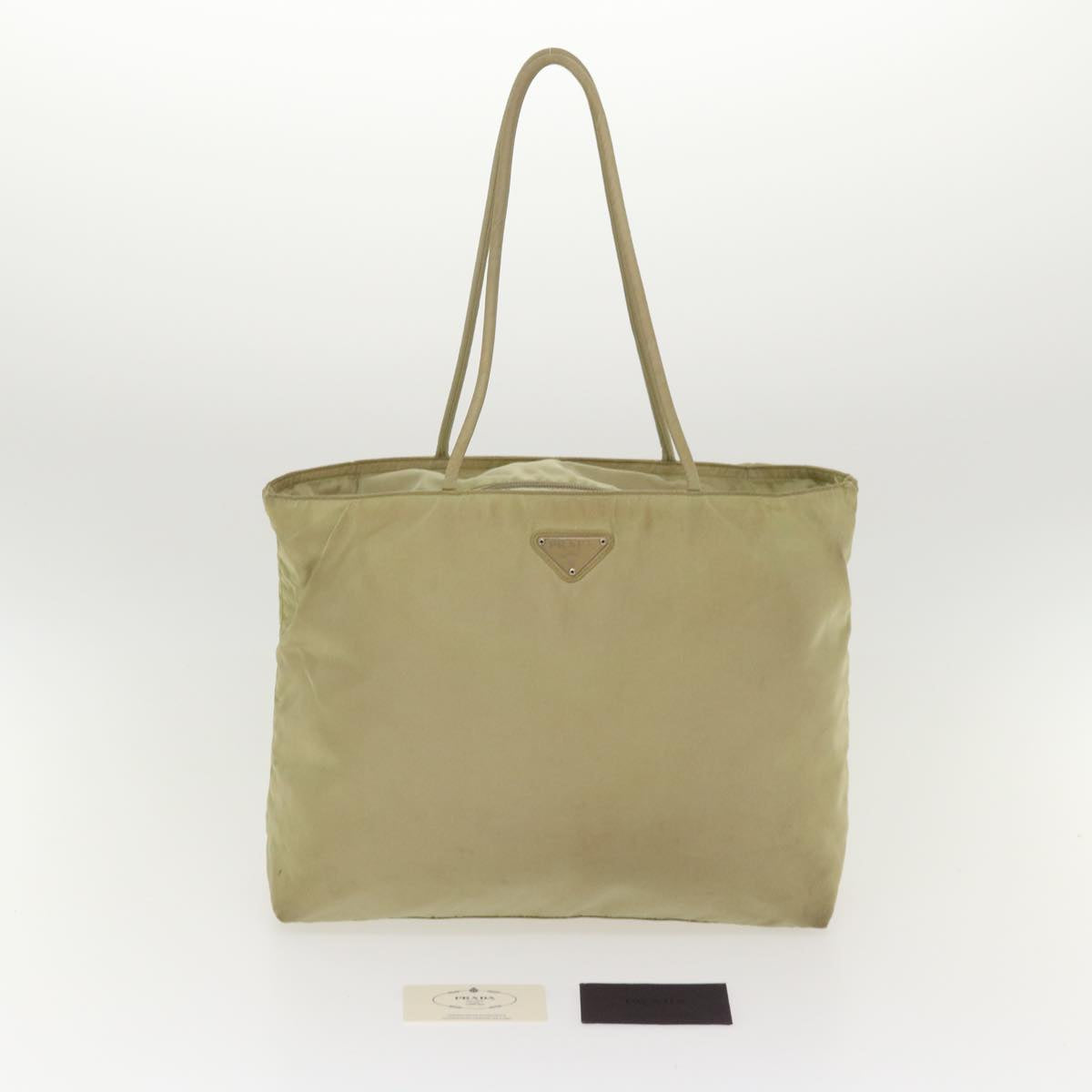 Prada Shoulder Bag Nylon Khaki  40350