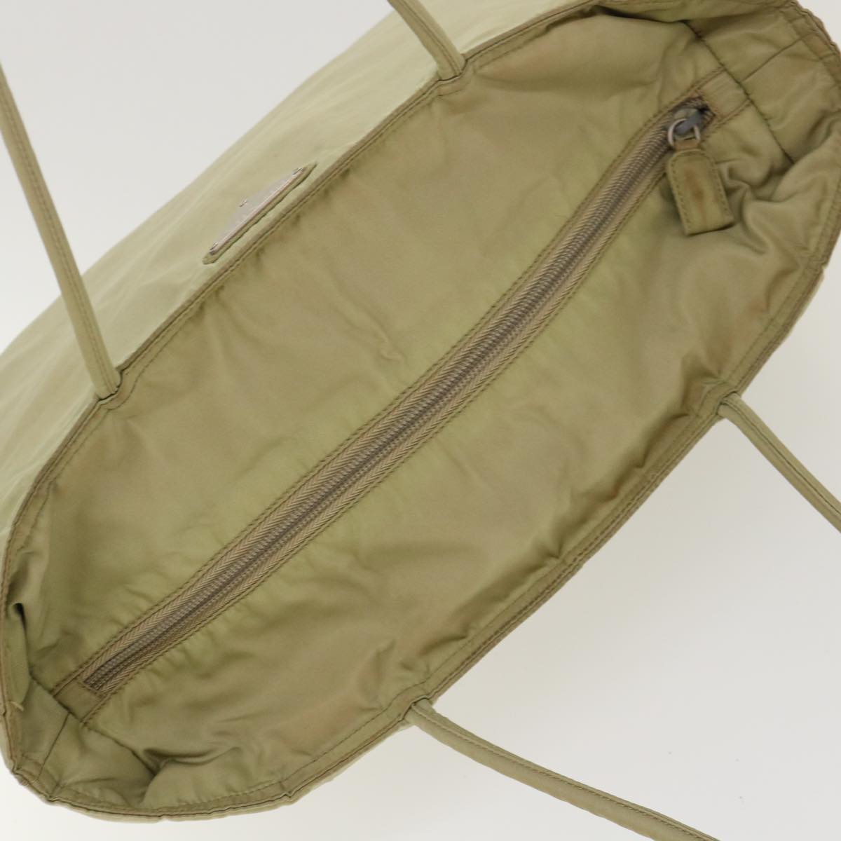 Prada Shoulder Bag Nylon Khaki  40350