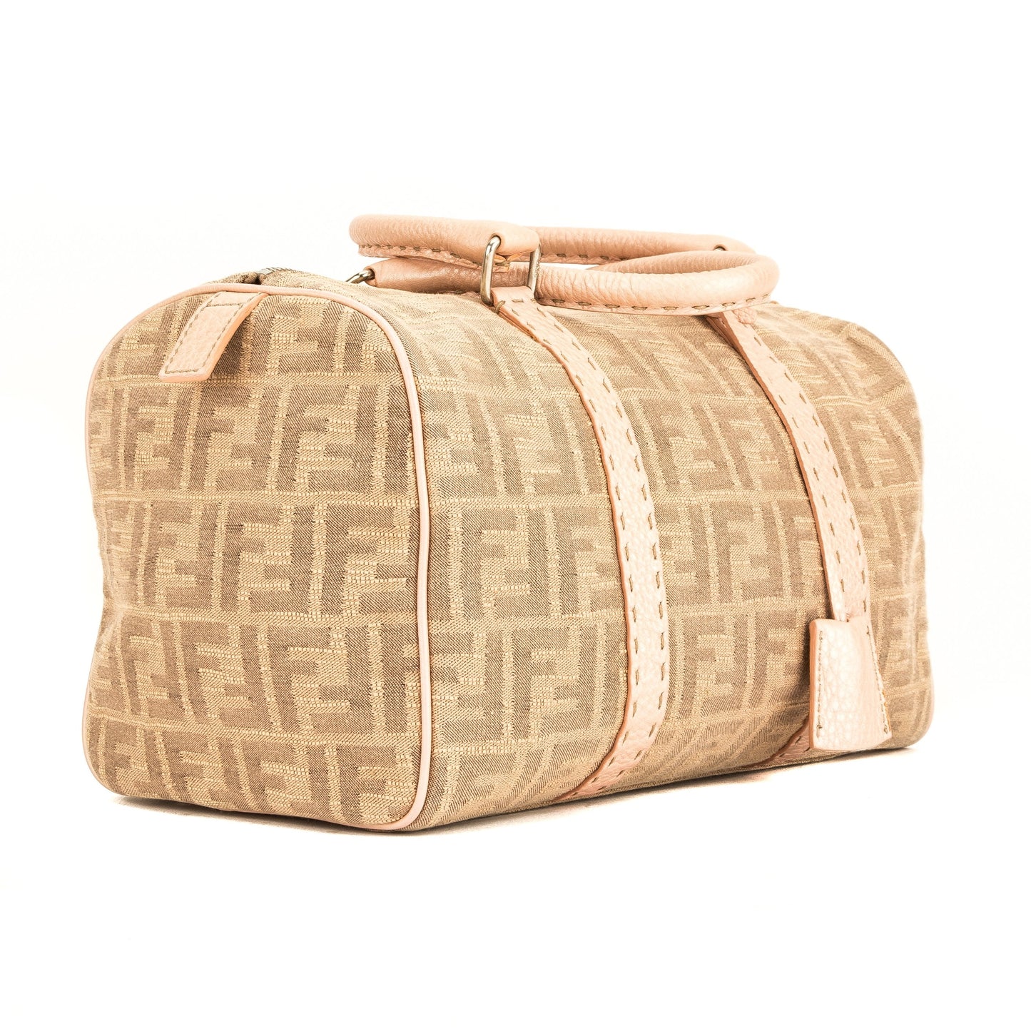 Fendi Pink Selleria Zucca Medium Boston (4035001)