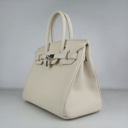 Hermes Birkin 30cm Togo leather Handbags beige silver