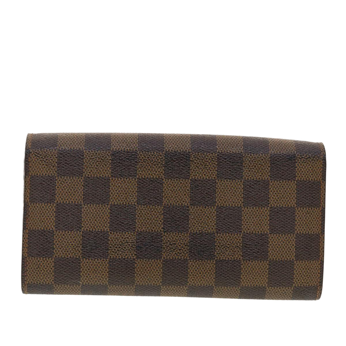 LOUIS VUITTON Damier Ebene Portefeuille Sarah Long Wallet N61734 LV 40389