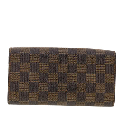 LOUIS VUITTON Damier Ebene Portefeuille Sarah Long Wallet N61734 LV 40389
