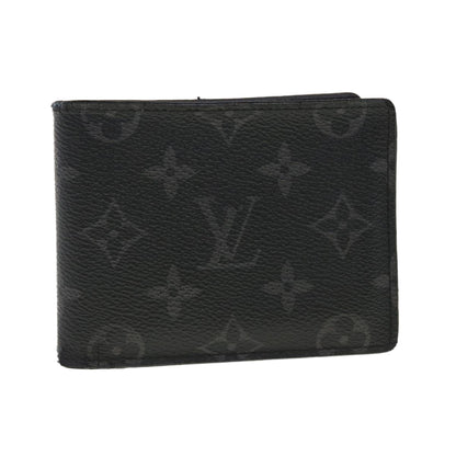 LOUIS VUITTON Monogram Eclipse Portefeuille Multipull Billfold M61695 LV 40397