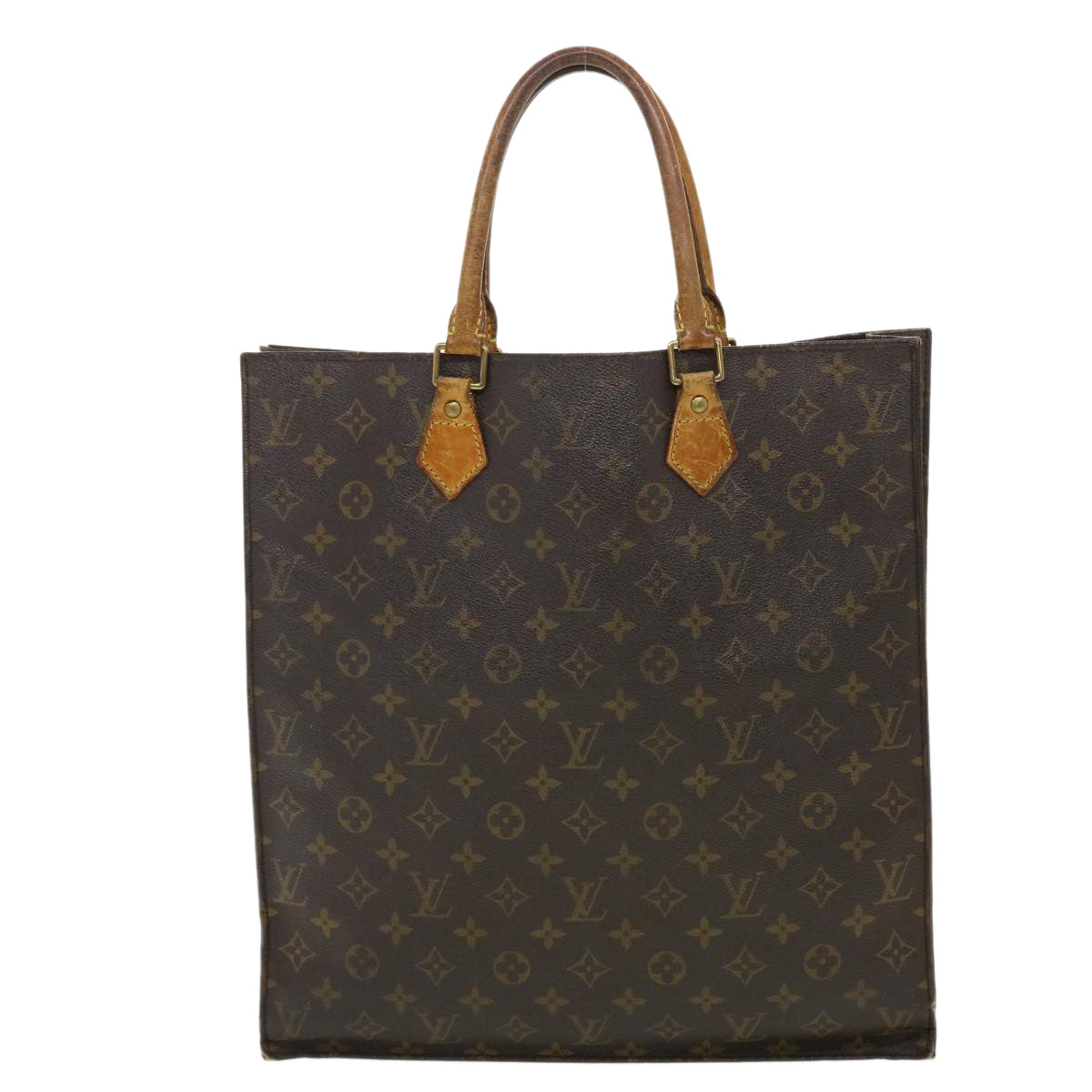 LOUIS VUITTON Monogram Sac Plat Hand Bag M51140 LV 40401