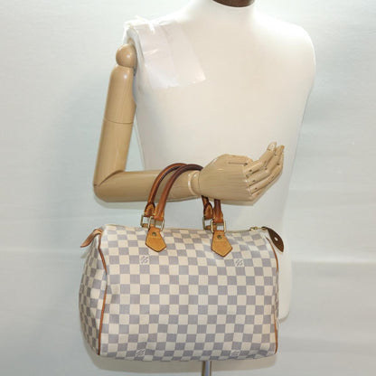 LOUIS VUITTON Damier Azur Speedy 30 Hand Bag N41533 LV 40420