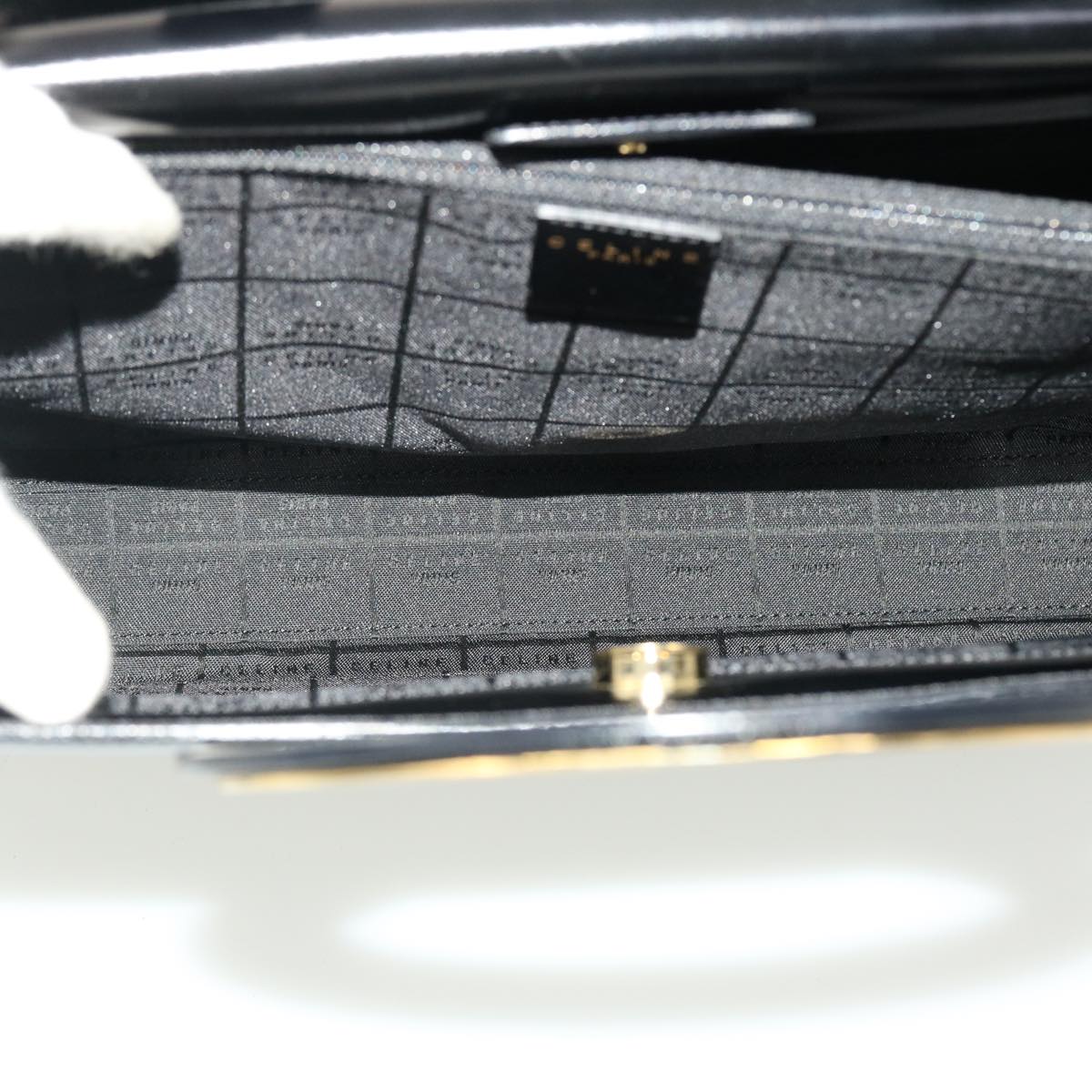 Celine Hand Bag Leather 2way Black  40458A
