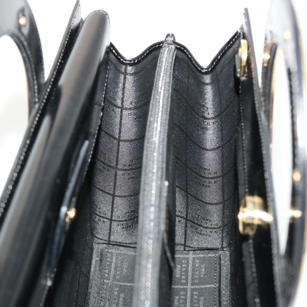 Celine Hand Bag Leather 2way Black  40458A