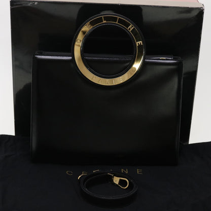 Celine Hand Bag Leather 2way Black  40458A