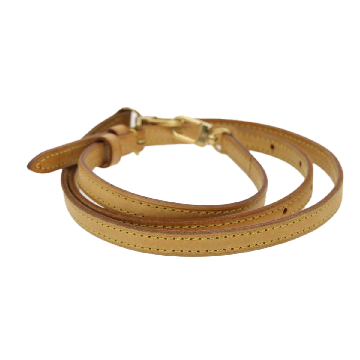 LOUIS VUITTON Shoulder Strap Leather 37""-44.1"" Beige LV 40461