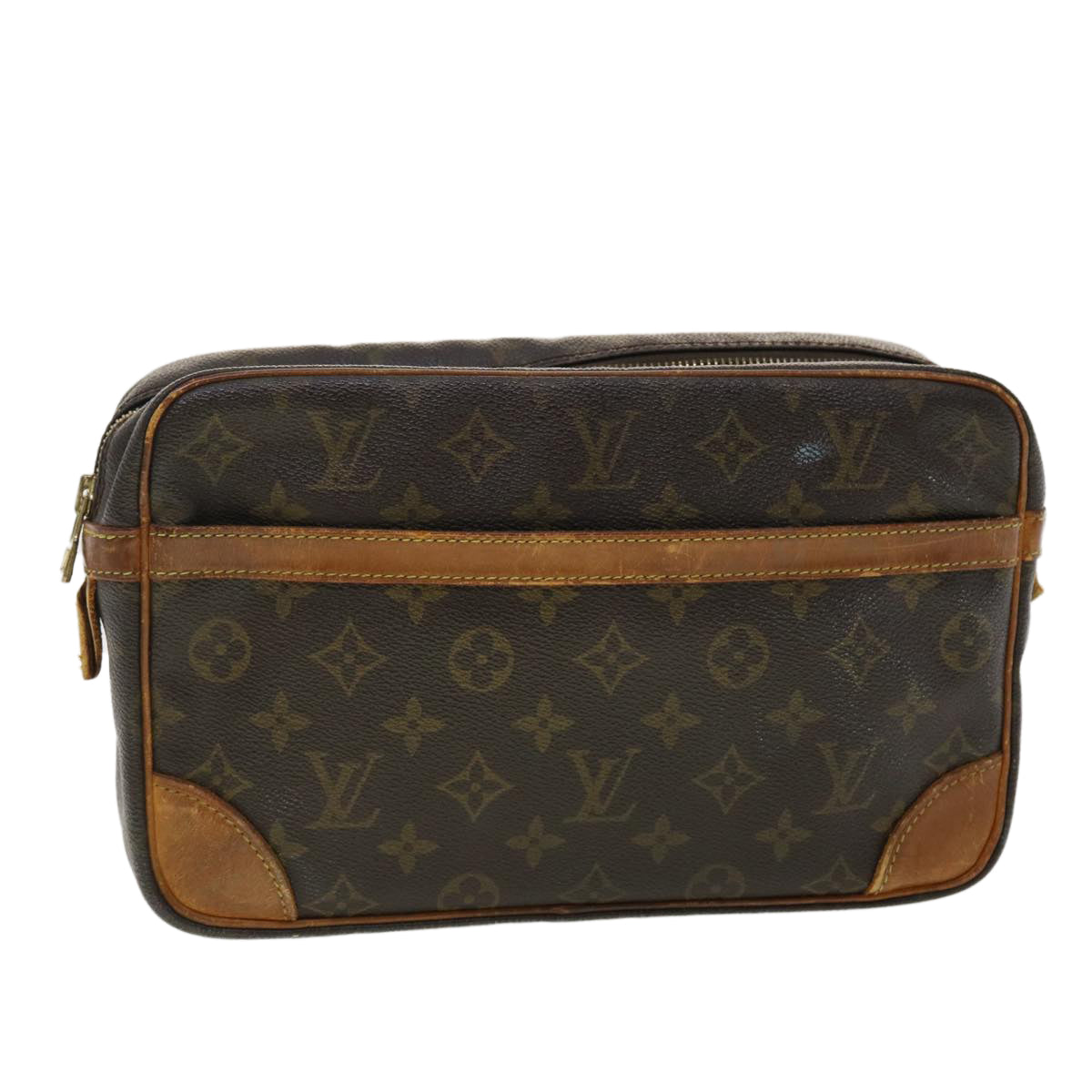 LOUIS VUITTON Monogram Compiegne 28 Clutch Bag M51845 LV 40466
