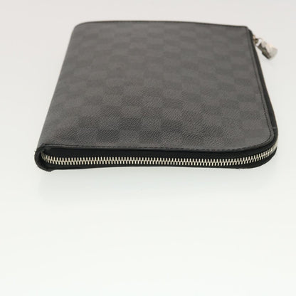 LOUIS VUITTON Damier Graphite Pochette Jules PM Clutch Bag N60113 LV 40471
