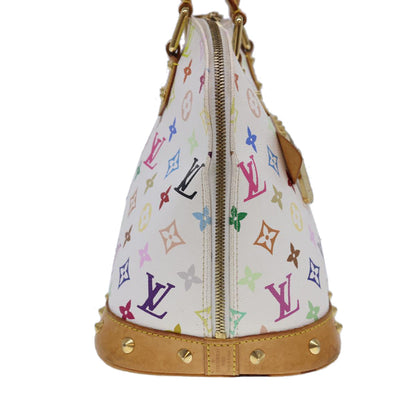 LOUIS VUITTON Monogram Multicolor Alma Hand Bag White M92647 LV 40514A