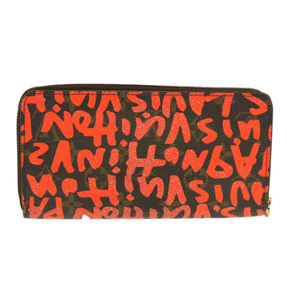 LOUIS VUITTON Monogram graffiti Zippy Wallet Long Orange M93711 LV 40567