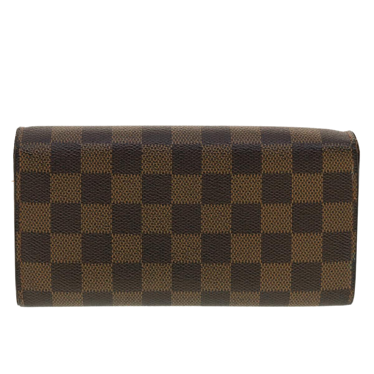LOUIS VUITTON Damier Ebene Portefeuille Sarah Long Wallet N61734 LV 40580