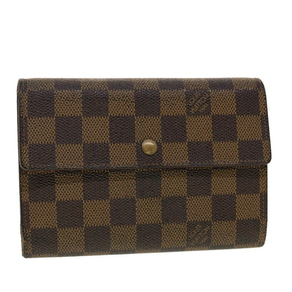 LOUIS VUITTON Damier Ebene Porte Tresor Etui Papie Wallet N61202 LV 40582