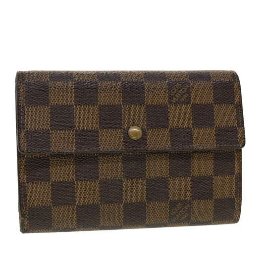 LOUIS VUITTON Damier Ebene Porte Tresor Etui Papie Wallet N61202 LV 40582
