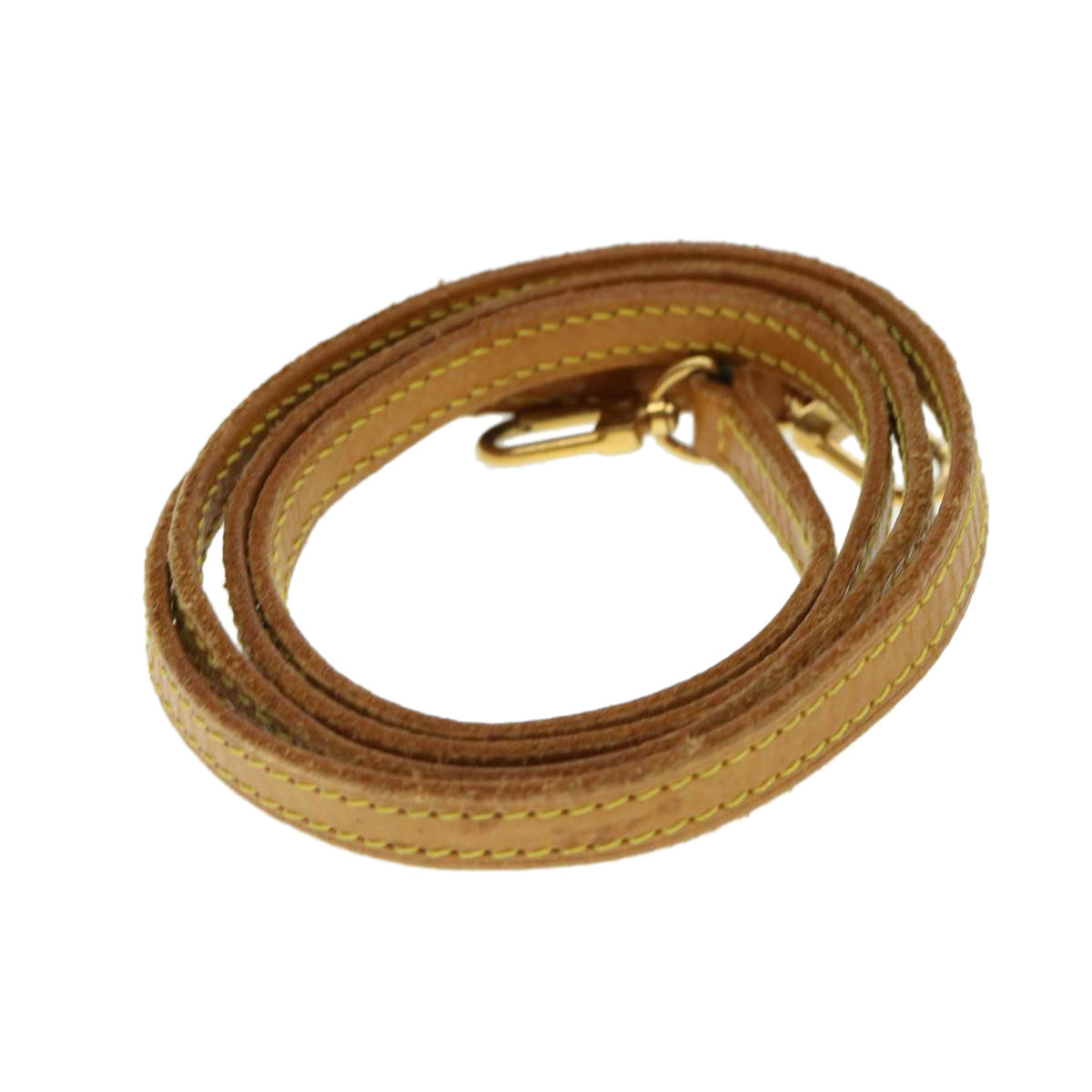 LOUIS VUITTON Shoulder Strap Leather 47.2"" Beige LV 40732