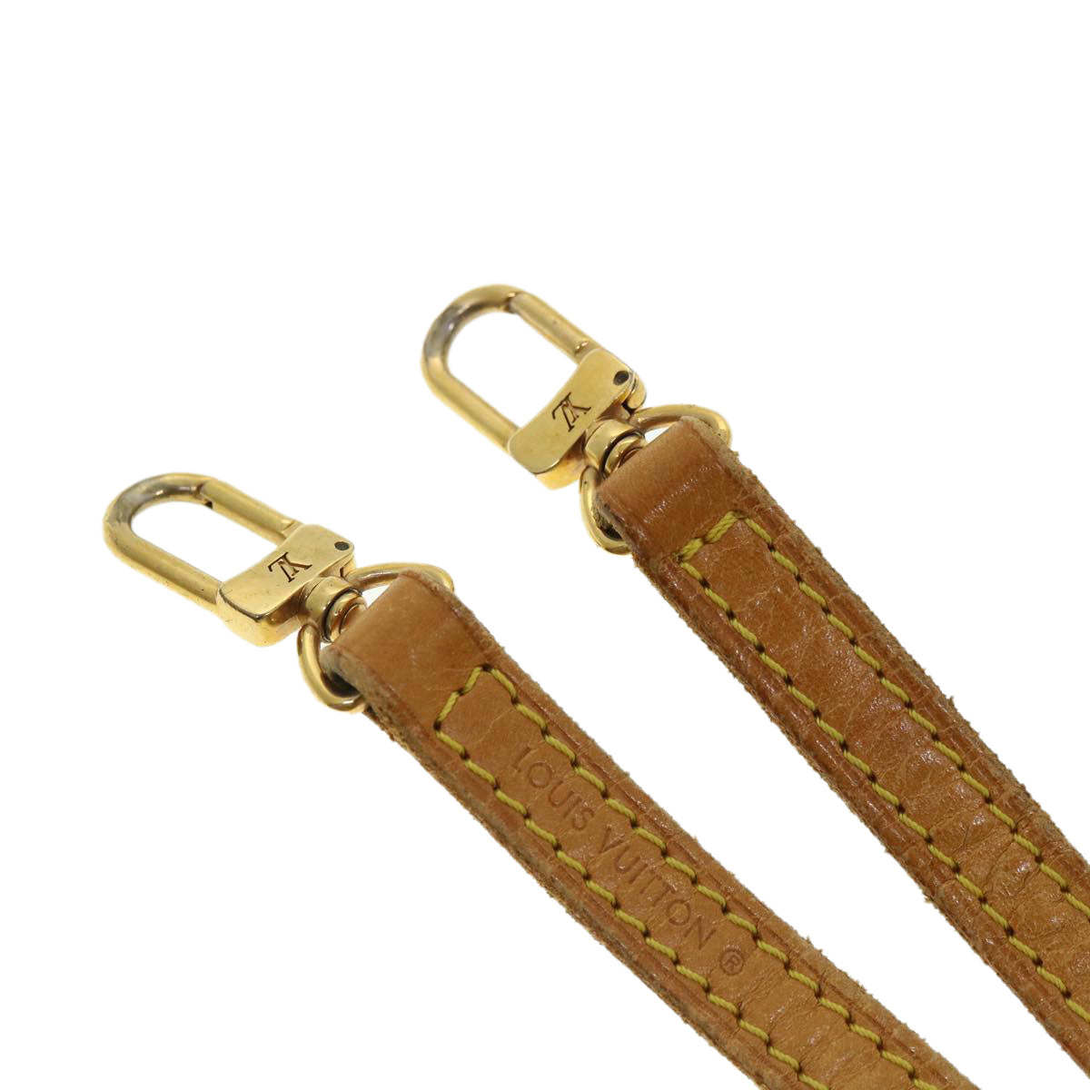 LOUIS VUITTON Shoulder Strap Leather 47.2"" Beige LV 40732