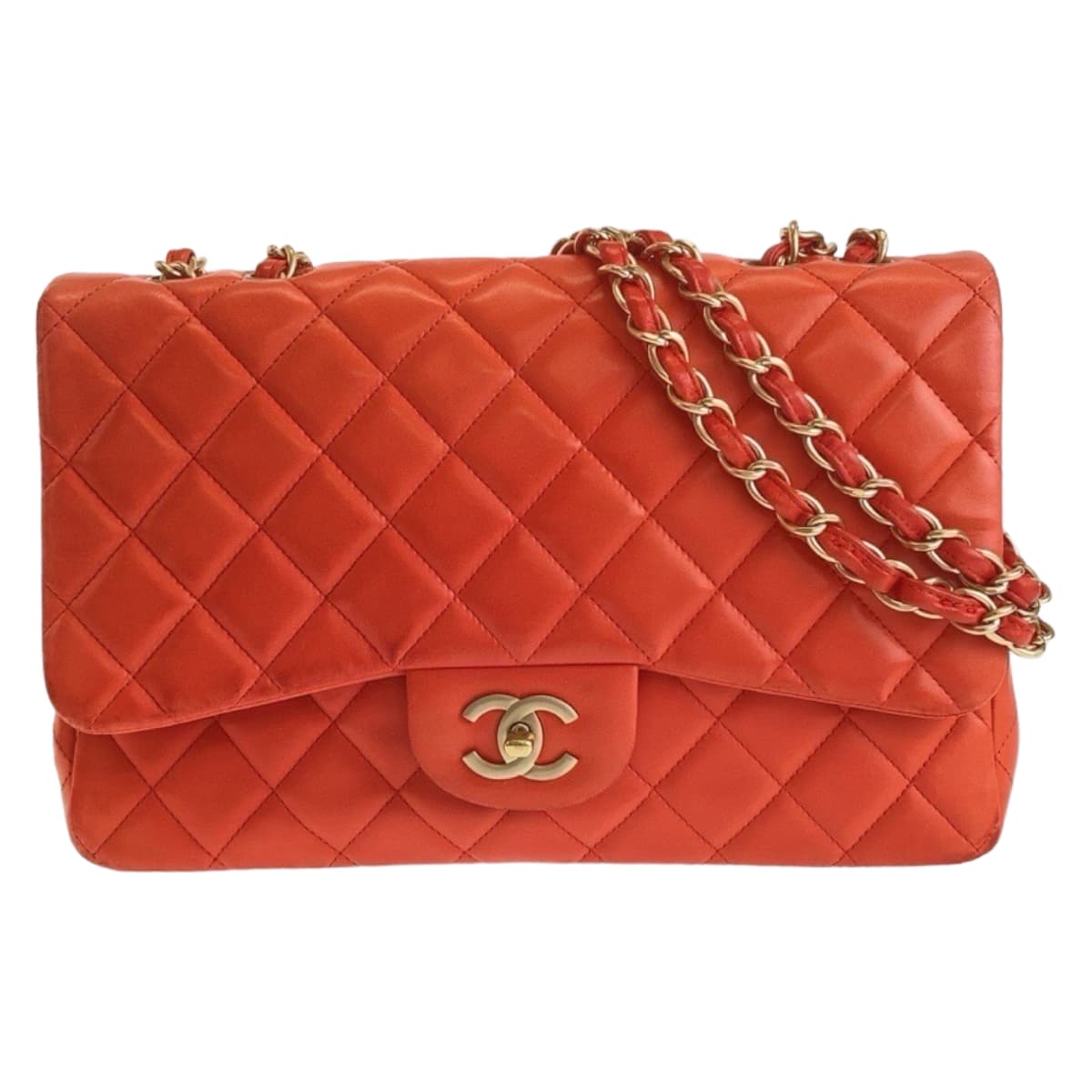 Chanel Lambskin Coco Mark Turn Lock Shoulder Bag Deauville 30