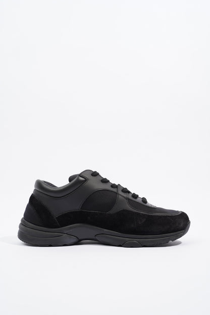 Chanel CC Logo Sneaker Black Leather EU 42 UK 8