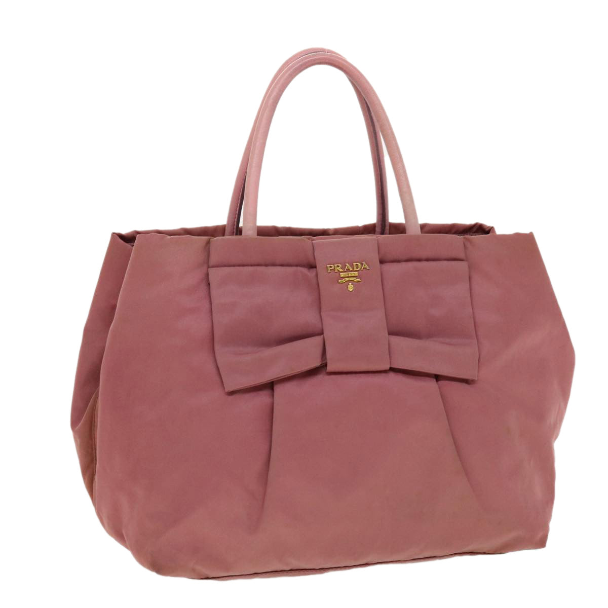 Prada Hand Bag Nylon Pink  40963