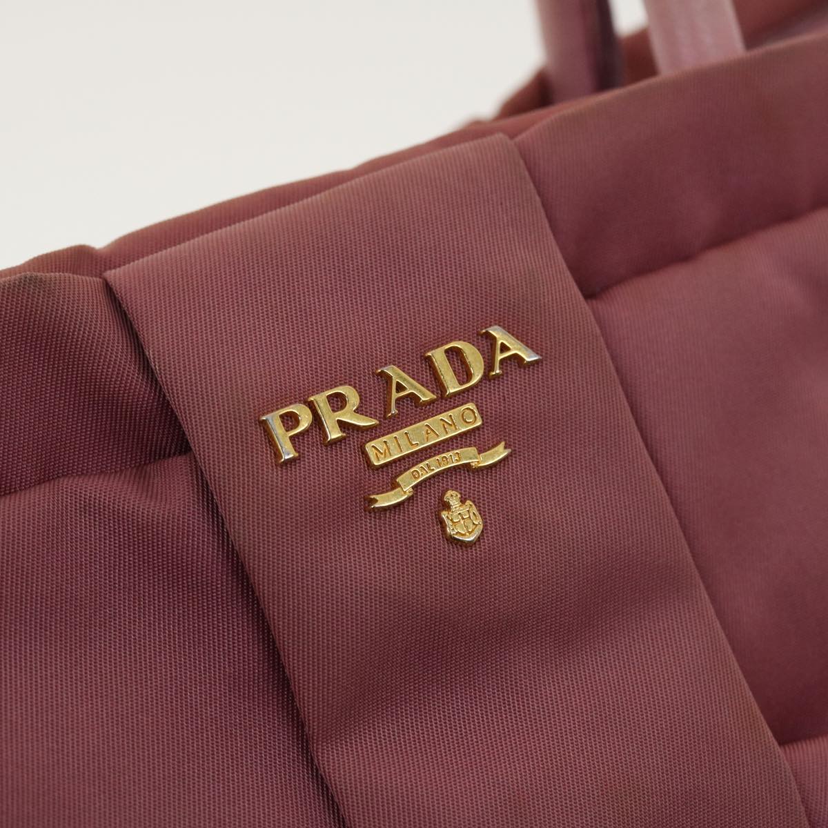 Prada Hand Bag Nylon Pink  40963