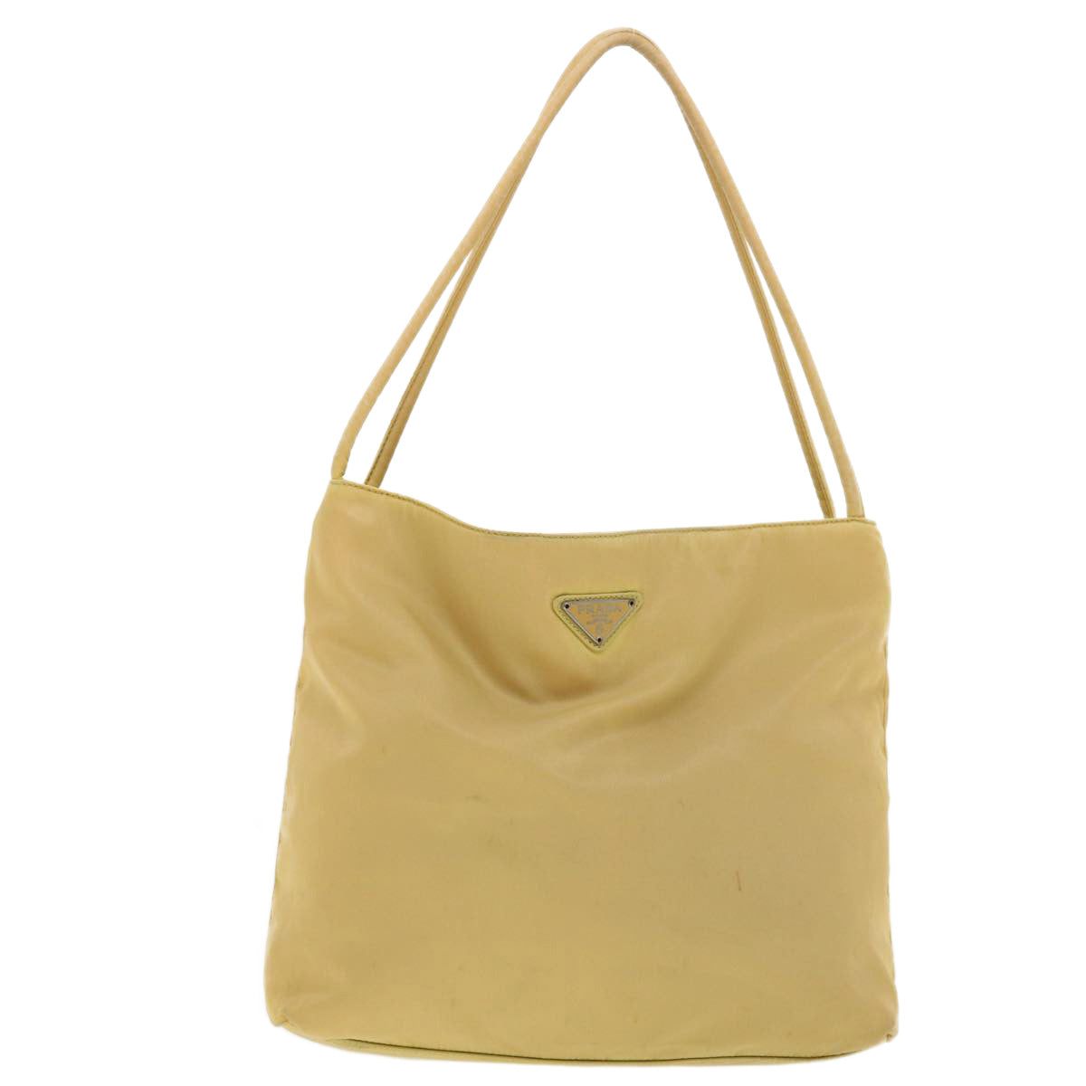 Prada Shoulder Bag Nylon Beige  40966