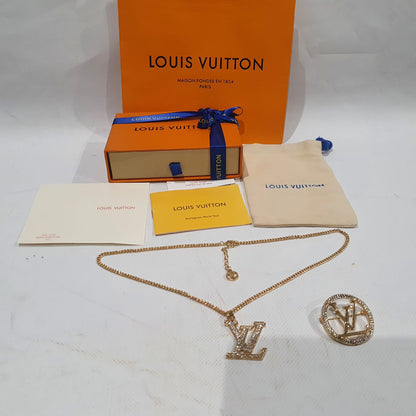 Louis  Vuitton Necklace, Earrings and Brooch Set