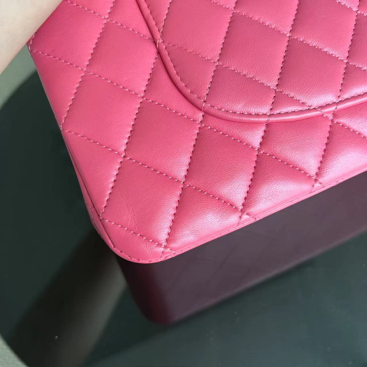 *Un, Full Set, Receipt* Classic Flap Medium Quilted Lambskin Pink Series 29